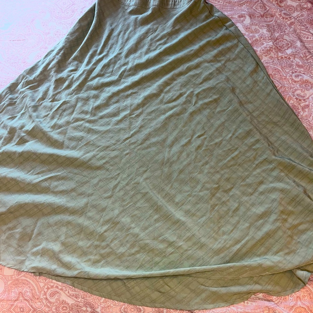 Green maxi bias skirt Nasty Gal size 8